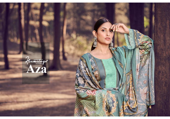 AZA Hermitage 1001-1007 Wholesale Pakistani Dress Material Catalog